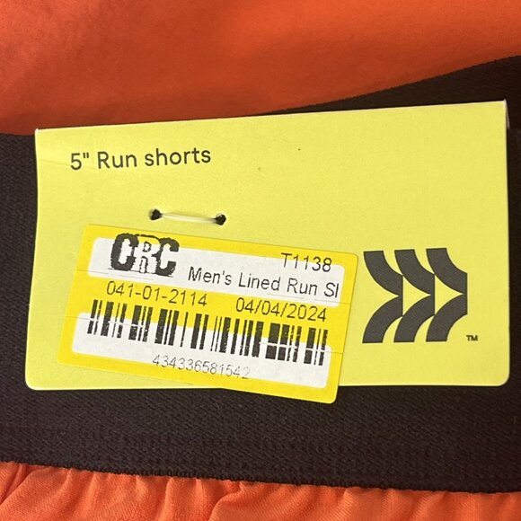 All in Motion Men's Shorts, XL Orange - Picture 5 of 9